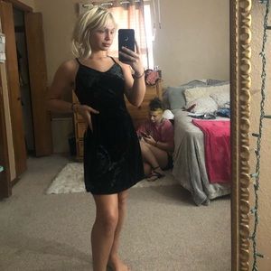 velvet black dress
